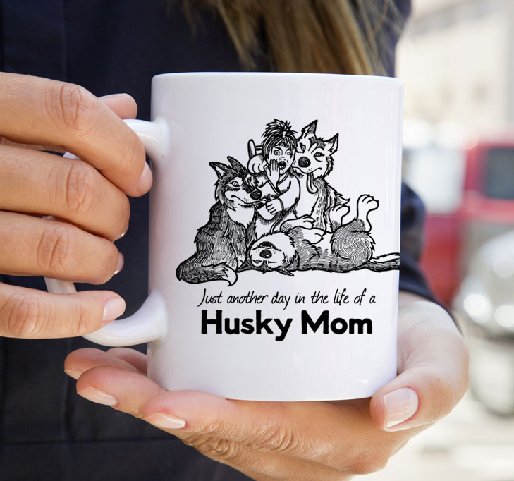 Husky mom hot sale mug