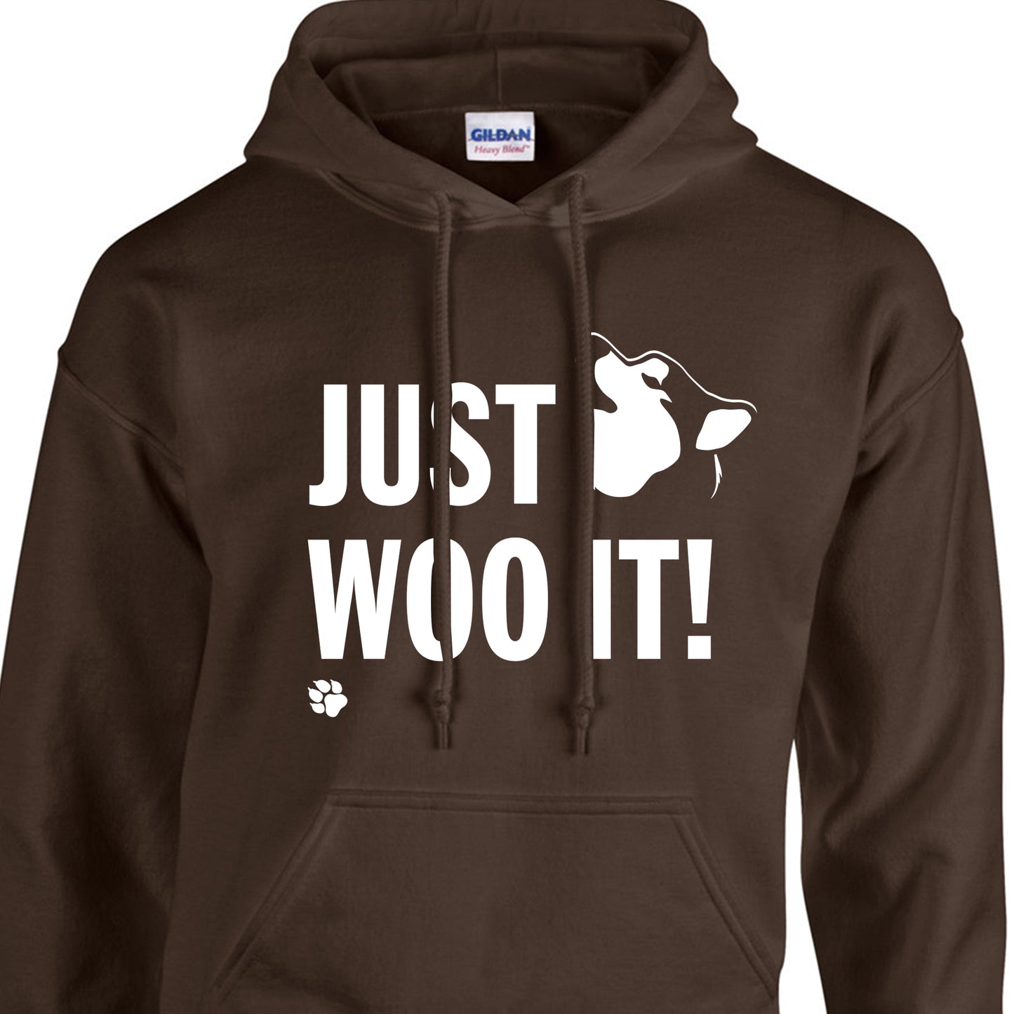 JUST WOO IT! - Siberian Husky - Alaskan Malamute - Sled Dog Pull Over Hoodie - Men, Ladies, Unisex