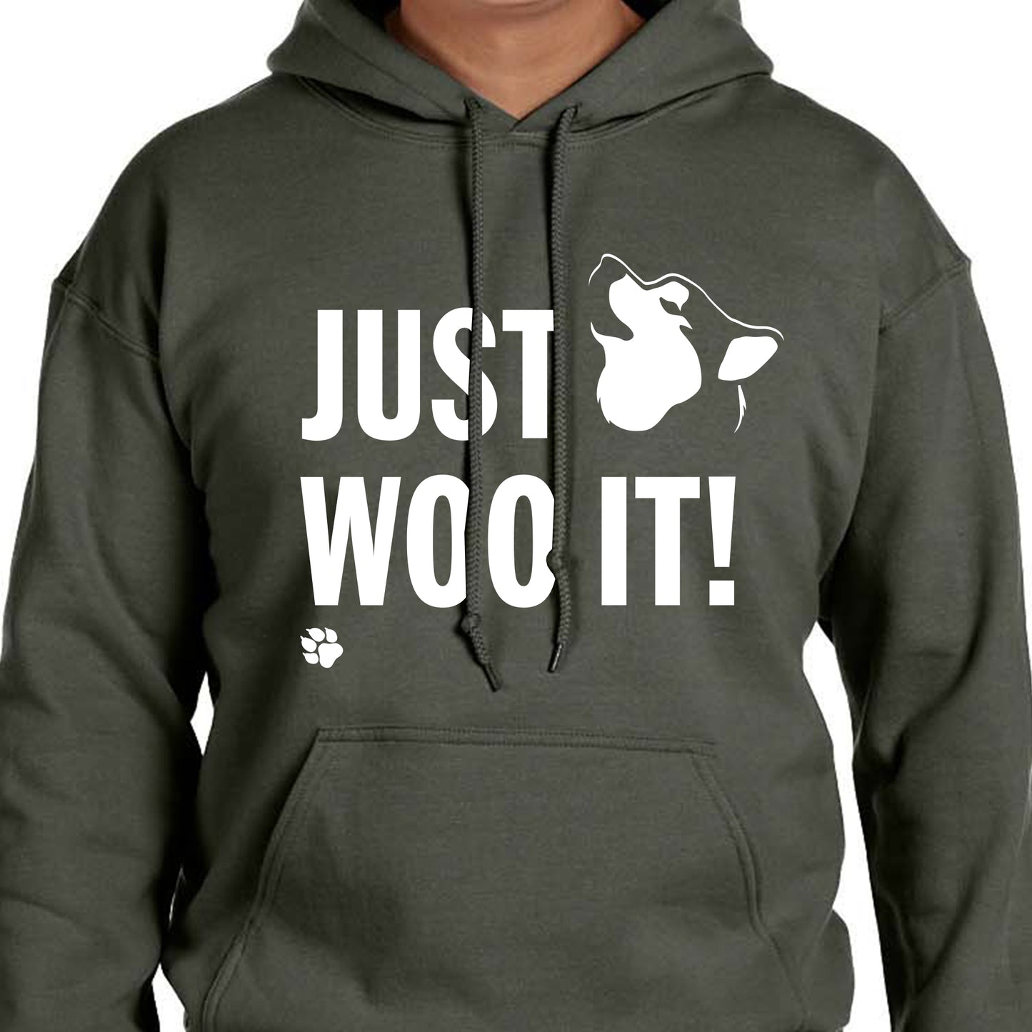 JUST WOO IT! - Siberian Husky - Alaskan Malamute - Sled Dog Pull Over Hoodie - Men, Ladies, Unisex