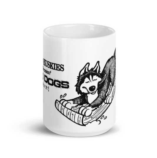 Siberian Husky Coolest Sled Dogs Ever - White Glossy Coffee Mug