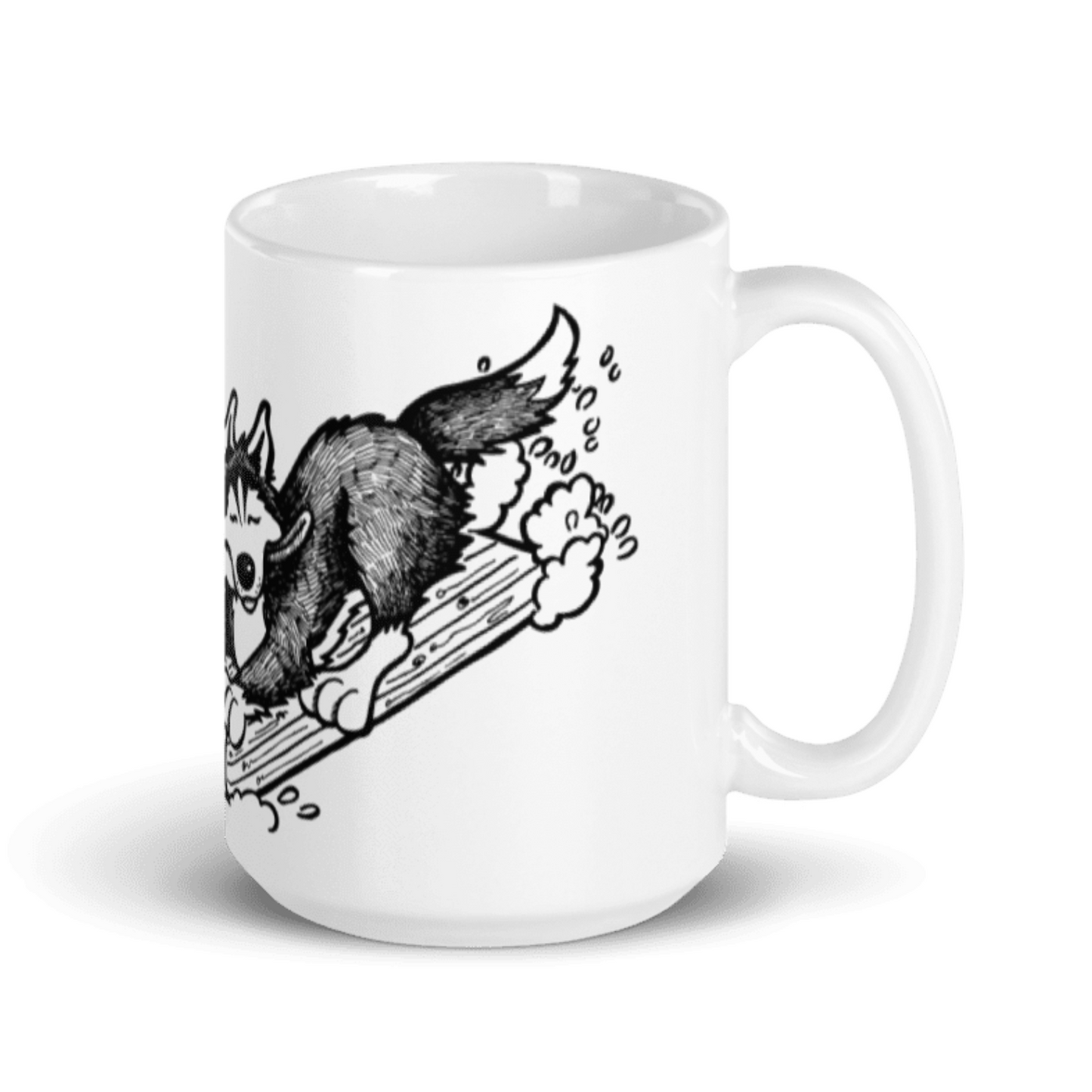 Siberian Husky Coolest Sled Dogs Ever - White Glossy Coffee Mug