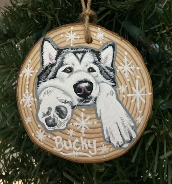 Custom painted dog outlet ornaments