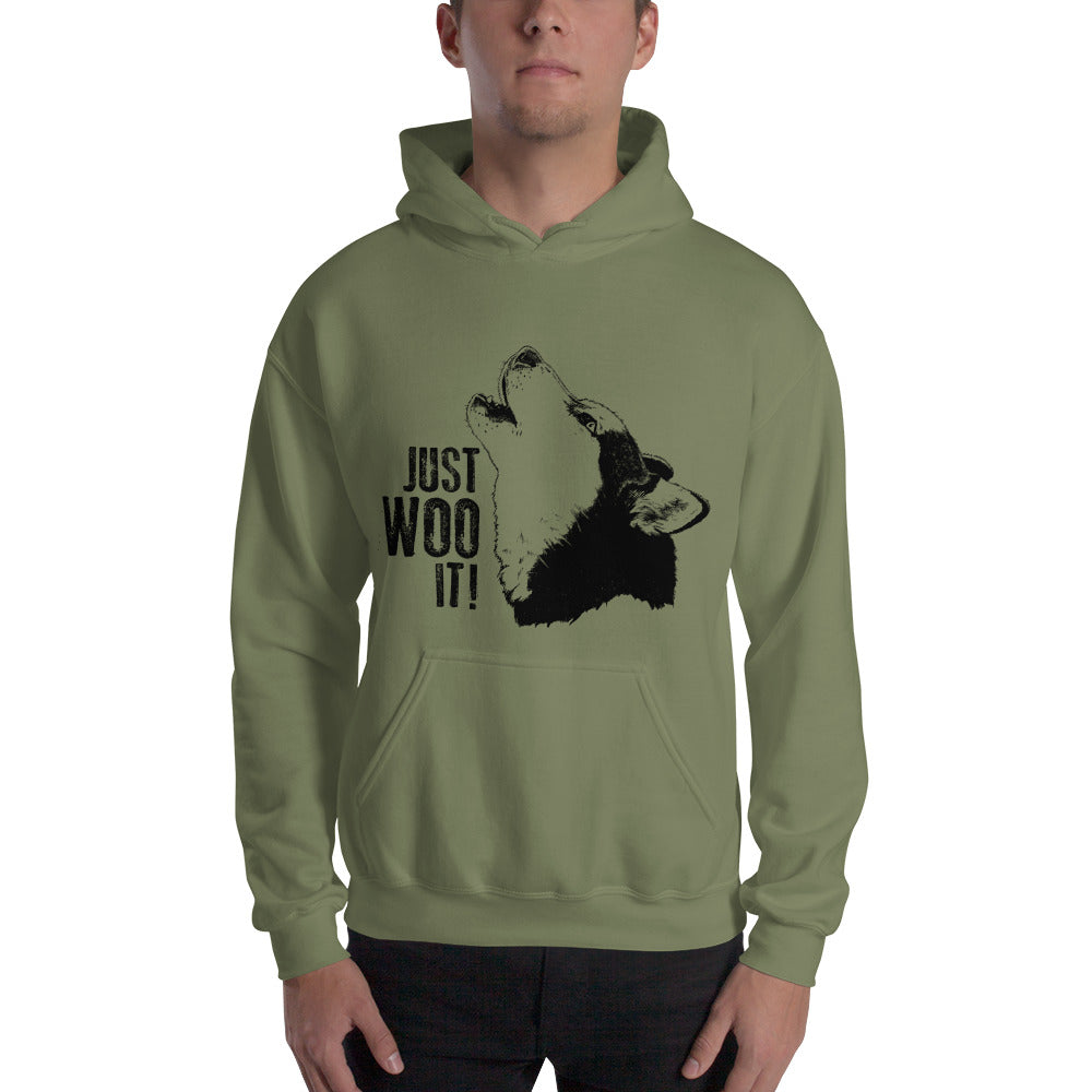 JUST WOO IT Siberian Husky Art - Sled Dog Pullover Hoodie